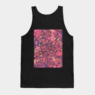 Manchester Map Pattern in Purple & Pink Tank Top